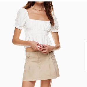 Aritzia Sunday best Janis Linen Blouse in frosted lilac